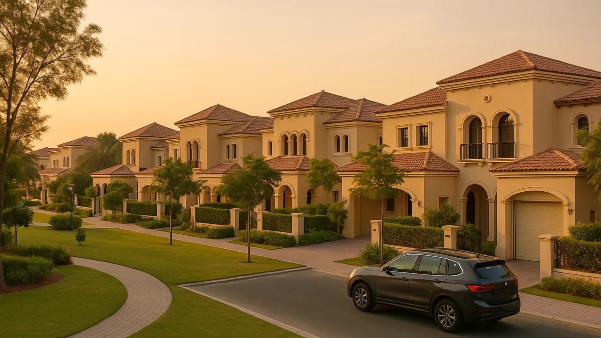 Villa community beside parkland in eastern Dubai (illustrative image)